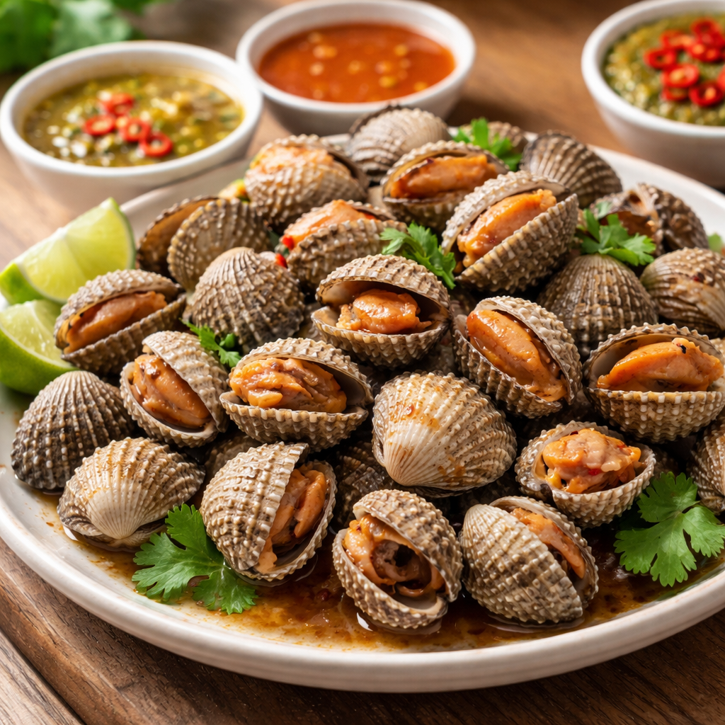Kerang Dara Rebus / Saus Lada Hitam / Saus Padang